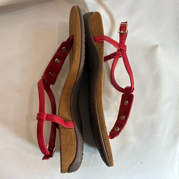 Vionic Sz 9 Studded Front Post Leather Sandals Buckle Closure Comfort Footbed - Picture 8 of 10